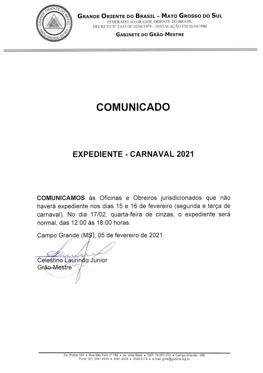 Read more about the article Expediente – Carnaval 2021