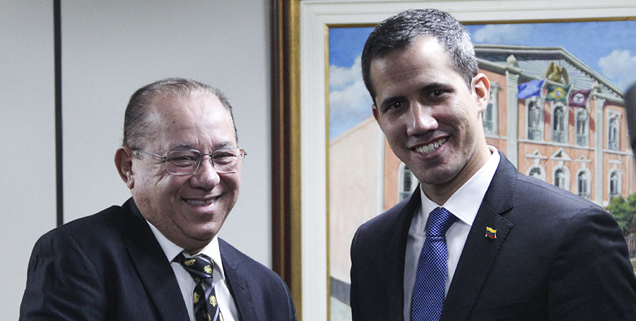 Read more about the article Grão-Mestre Geral recebe visita do Presidente Interino da Venezuela Irmão Juan Gerardo Guaidó Marquez