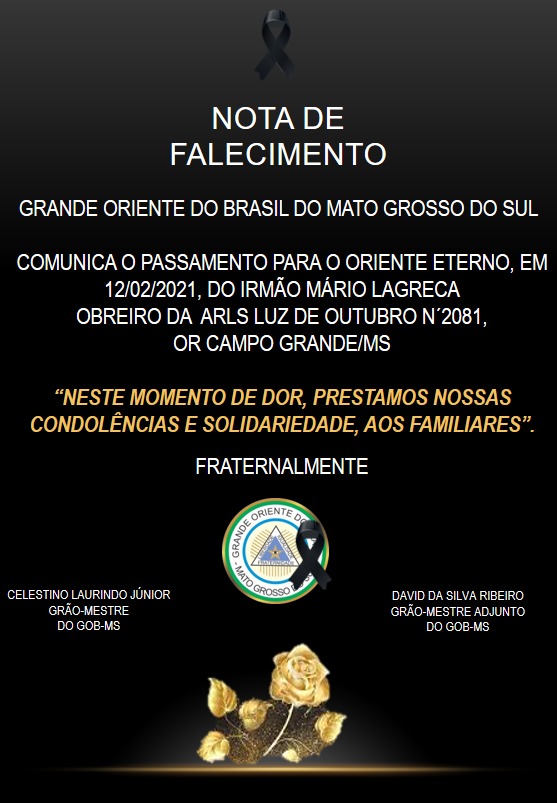 You are currently viewing NOTA DE FALECIMENTO – 12/02/2021