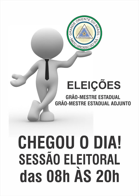 Read more about the article CHEGOU O DIA! SESSÃO ELEITORAL DAS 08h00 as 20h00 Eleições para Grão-Mestre Estadual e de Grão-Mestre Estadual Adjunto