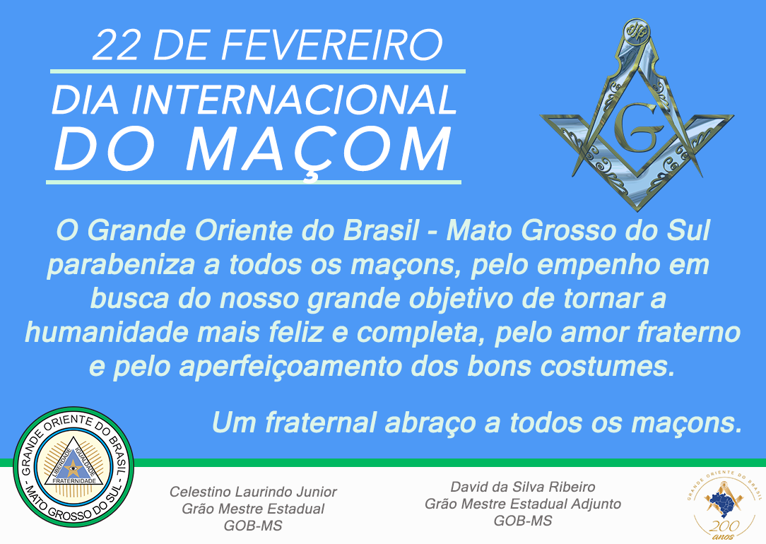 Read more about the article Dia Internacional do Maçom – 22 de Fevereiro