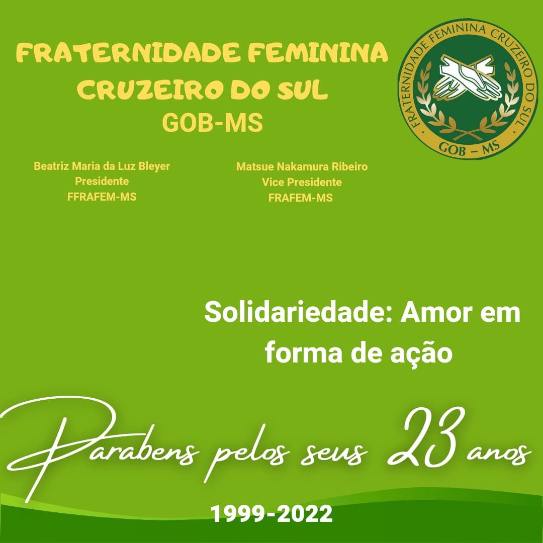 You are currently viewing 23 Anos da Fraternidade Feminina Cruzeiro do Sul – MS