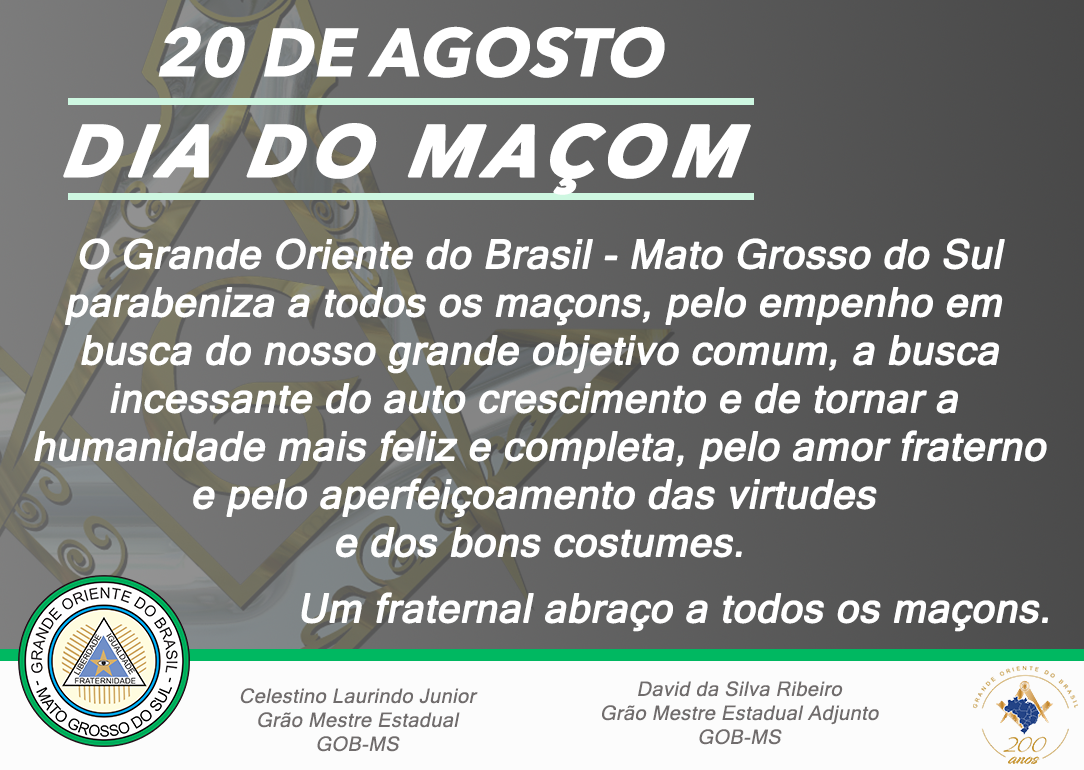 Read more about the article Dia do Maçom 20/08/2022