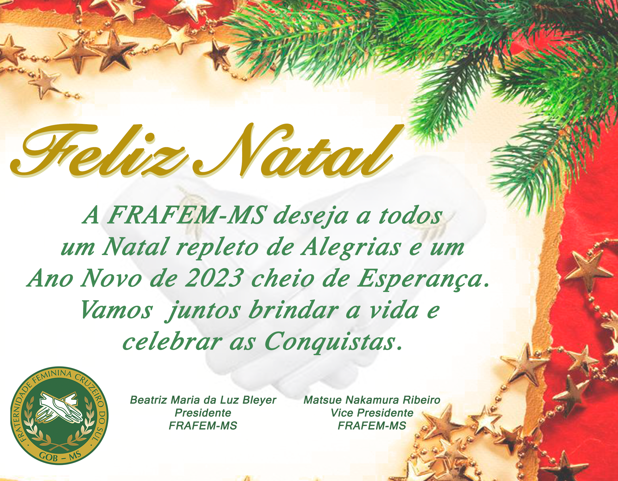 Read more about the article Feliz Natal e Próspero Ano Novo de 2.023 – FRAFEM-MS