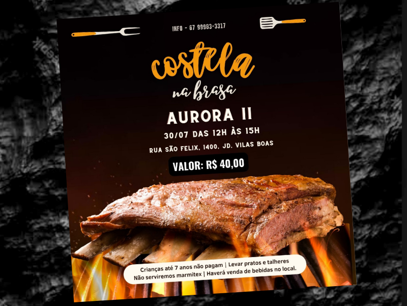 Read more about the article Costela na Brasa – Loja Aurora II – Campo Grande MS – 30/07/2023