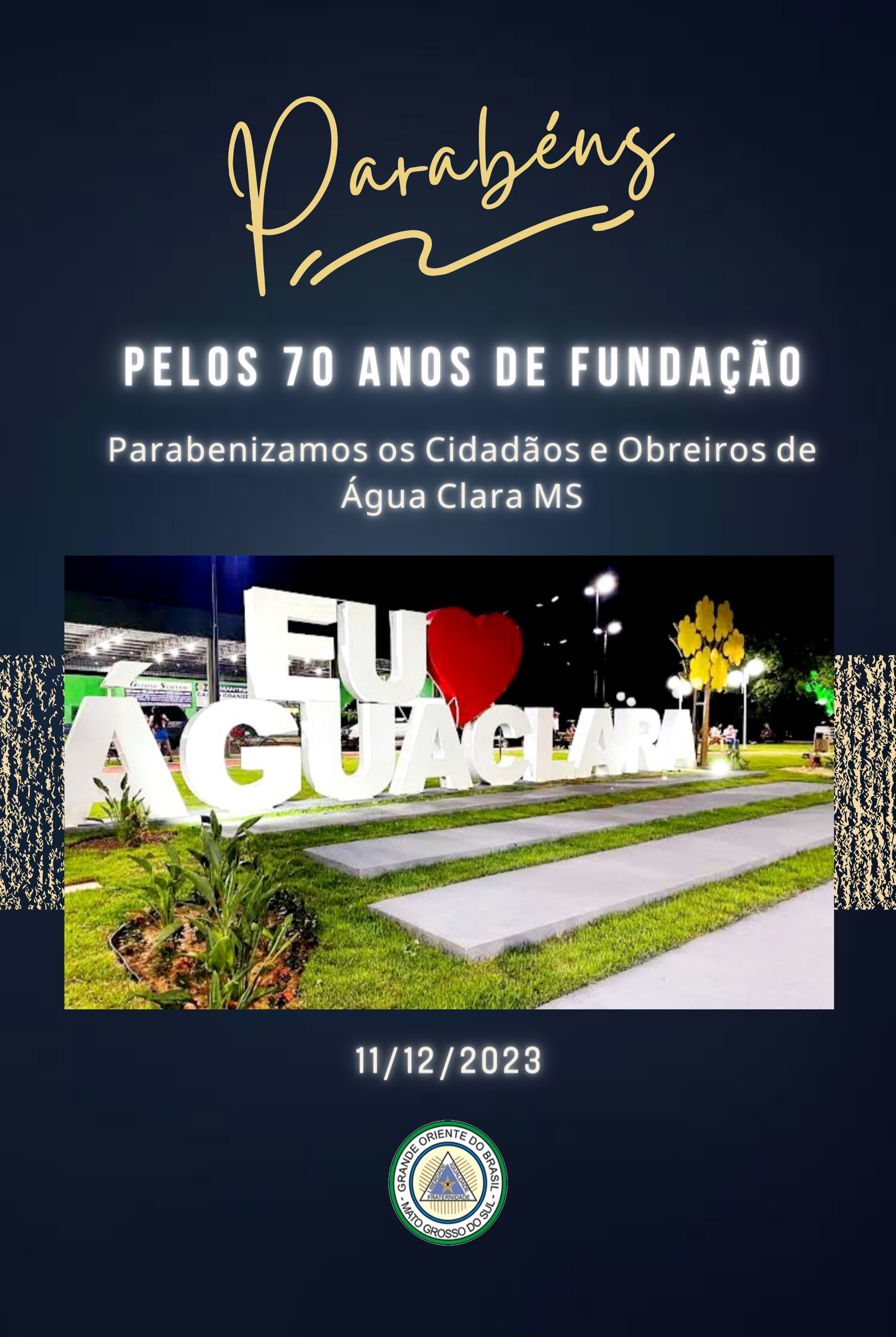 Read more about the article Aniversário de 70 anos de Água Clara MS – 11/12/2023