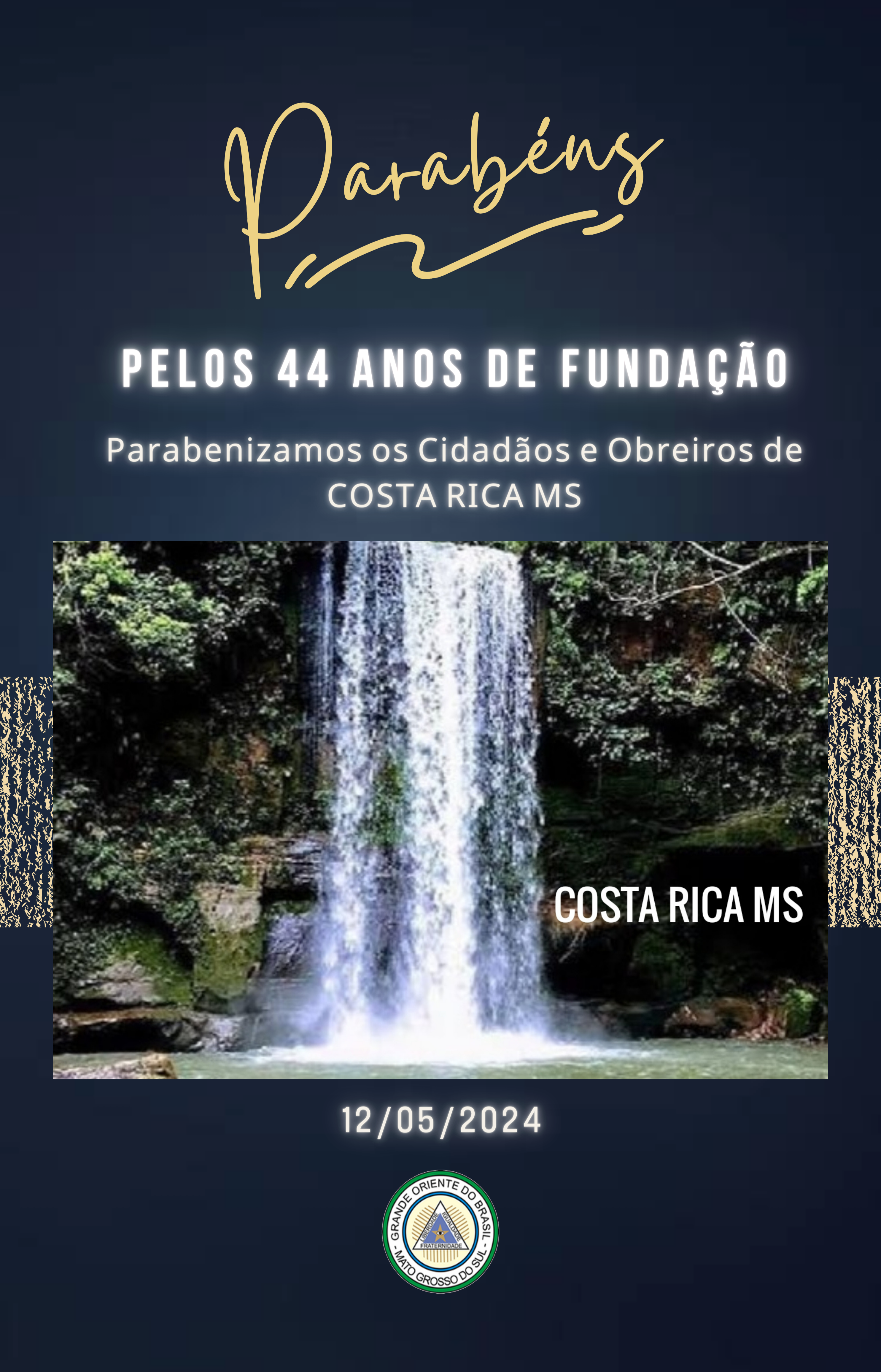 Read more about the article Parabéns Costa Rica MS pelos 44 anos de Fundação – 12/05/2024